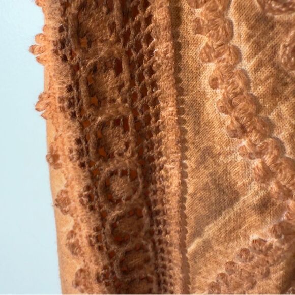 Inca Cotton Women’s Sleeveless Embossed Fringe Boho Gypsy Open Front Cardigan - Picture 6 of 9